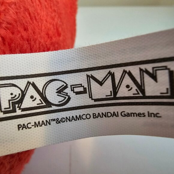 Paladone NAMCO Pac Man Blinky Red Ghost Plush Stuffed Toy Tags WORKING Bandai 4" - Picture 7 of 7